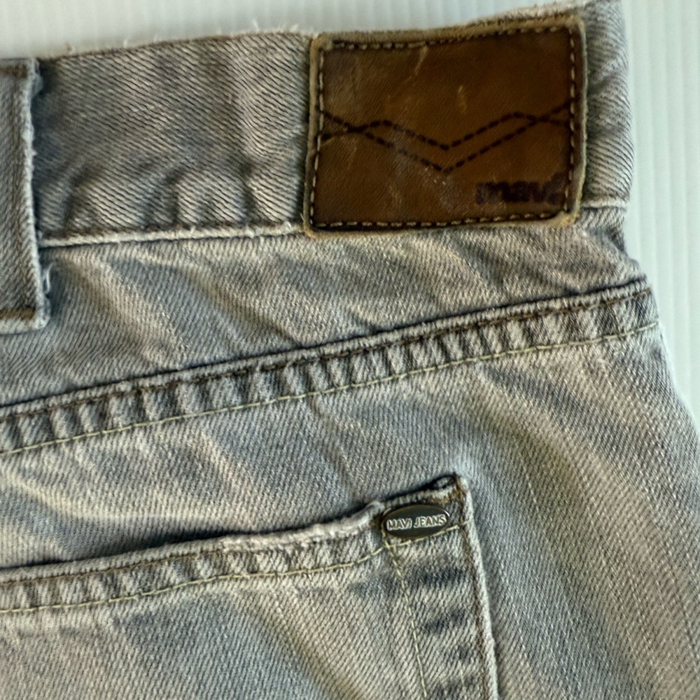 Mavi Jeans Mens 38x32 Stone Gray Matt Relaxed Straight Leg Distressed‎ - Picture 6 of 13